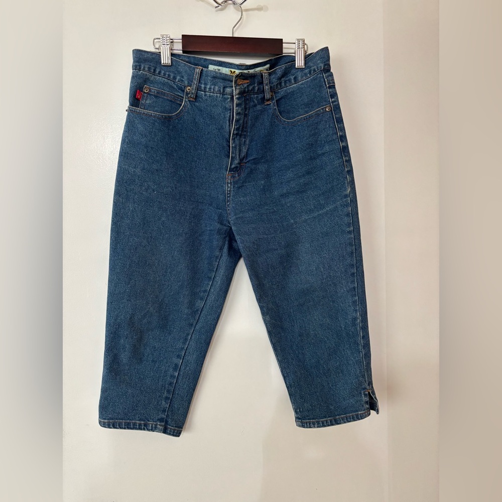 Vintage Women Y2K Cotton Blend MUDD Denim Capri Pants Size 9